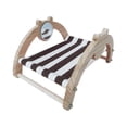 thumbnail image 4 of Silla de salón para gatos, hamaca para gatos, cama con marco de madera, cunas para gatos, cama elevada para gatos, cama elevada de refrigeración para Marrón con Espejo Salvador Dali Cama de salón para gatos, 4 of 10
