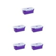 thumbnail image 3 of Baohd Silica Gel Convenient And Stylish Solution For Quick Lunch Break With Multiple Colors And Specifications To Choose purple 1200ml 5Set, 3 of 6