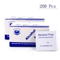 thumbnail image 1 of 200 Counts Alcohol Wipes Anself Alcohol Prep Pads Disposable Alcohol Prep Wipes Individual Package Portable Cleanser Cloth for Nail Art Cell Phone Dinnerware, 1 of 6