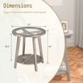 thumbnail image 6 of FOROUTIA 2-Piece Round End Table Set,Glass Top & Shelf,Antique Silver MDF Side Tables, 6 of 6