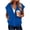 Blue, variant on LEKWK Hoodies for Women Short Sleeve Zip Up Sweatshirts Loose Fit Casual Pullovers Lightweight Drawstring Sweatshirt with Pockets Fall Gym Workout Pullover