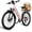 Pink, variant on ECLIO Electric Bike for Adults, 750W Brushless Motor 50 Mile Range 26" Low Step Commuter Ebike, Removable Hidden Battery - White