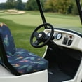 thumbnail image 5 of POLERO Blue Neon Butterfly Print Golf Cart Seat Covers Universal Fit for Club Car Precedent Golf Cart Seats, Washable Front and Back Seat Cushion Cover, No Stapler Required, 5 of 8