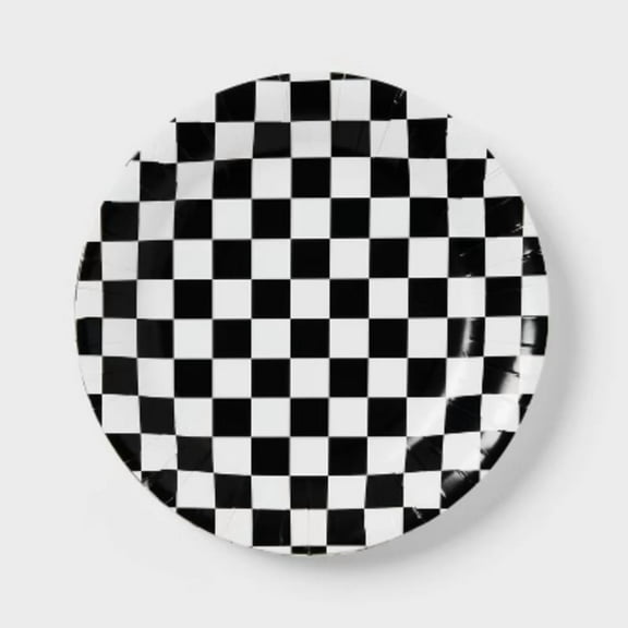 Checkered Print Dinner Plate 20ct