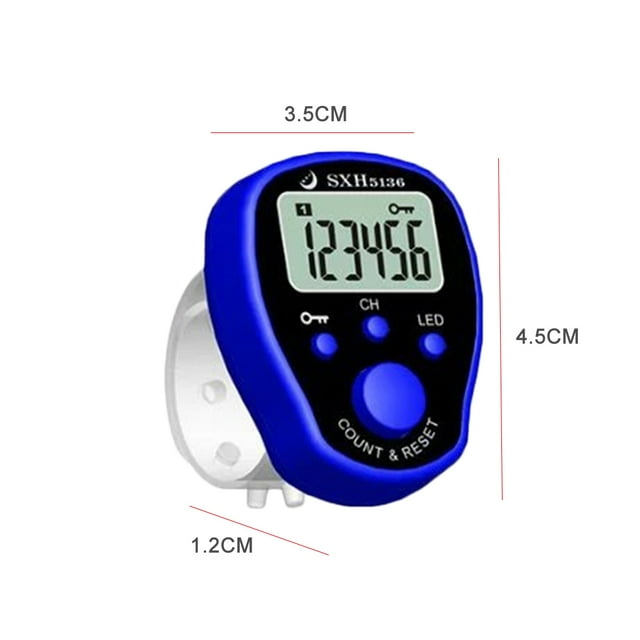 yingyy Mini Stitch Marker Row Counter LCD 5 channels display counter Electronic Digital Tally Counter Sewing Knitting Weave Tool