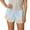 Blue, variant on Women's Wide-Leg Shorts High Waist Lace Hem Summer Bottoms Solid Color Loose Fit Minimalist Beach Vacation Trousers