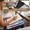 thumbnail image 5 of Haosy Accordion File Organizer Zipper Binder 500 Sheet 6-Tab Expanding File Folder Multi-Pocket 1.2 Inch 3 Ring Pink Peacock Stands on Beach, 5 of 7