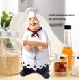 thumbnail image 2 of Paullice Chef Statue Ornament Cute Chef Statue Figurine Ornaments Vintage Home Decor Kitchen Restaurant Resin Crafts for Home Kitchen Bistro Restaurant(#E), 2 of 8
