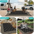 thumbnail image 2 of Enyhom Outdoor Rug Waterproof 8'x10', Reversible Plastic Straw Rug RV Camping Rug,Outside Carpet for Porch,Deck,Camper,Balcony,Backyard,Picnic，Black, 2 of 6
