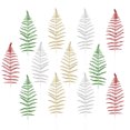 thumbnail image 1 of 12 piezas Simulación Persa Hojas Suministros decorativos de Navidad Plantas festivas de plástico para el hogar Tienda Oro Plata Rojo Verde, 1 of 6
