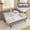 Black, variant on Leavader Gingham Twin Size Daybed Sofa Sleeper Bed with Pull Out Trundle USB Charging Port Plaid Linen Fabric Wave Backrest Convertible Couch Guest Bed No Box Spring Needed,Navy