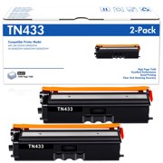 TN433 Black Toner Cartridge Compatible for Brother TN433 TN431 TN436 HL-L8360CDW MFC-L8900CDW HL-L8260CDW L8360CDWT MFC-L8610CDW Printer Ink, 2-Pack