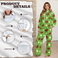 thumbnail image 7 of SCRAWLGOD St. Patrick's Day Ladybug Four Leaf Clover Daisy Spot Green Lounge Sets for Women Sweatsuit Turtleneck 2 Piece Outfits Sweatshirt Wide Leg Sweatpants Fashionable Tracksuit Matching Set, XS, 7 of 7