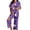 A-Purple, variant on Kcolen Satin Halloween Pajamas Women Long Sleeve Pants, Women's Halloween Pajama Two Piece Sets Notch Collar Pumpkin Print Sleepwear,Orange,XXL