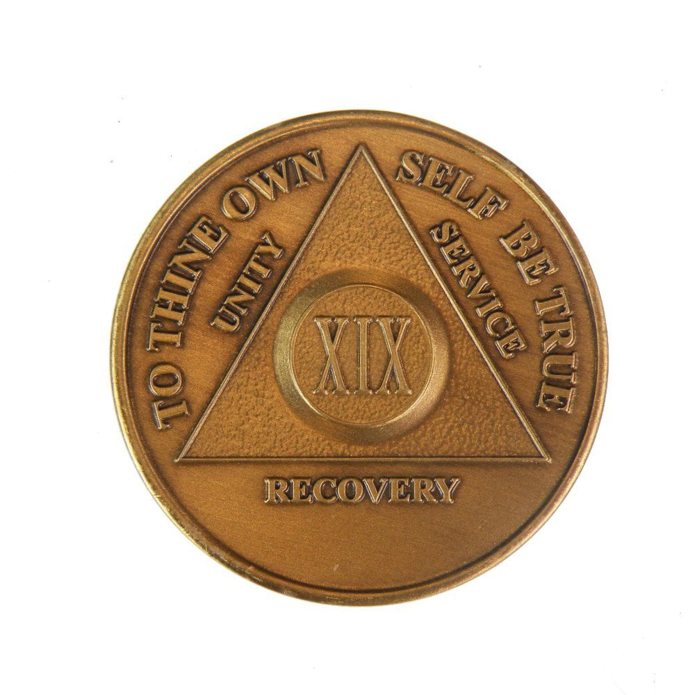 19 Year AA Medallion Bronze Sobriety Chip - Walmart.com