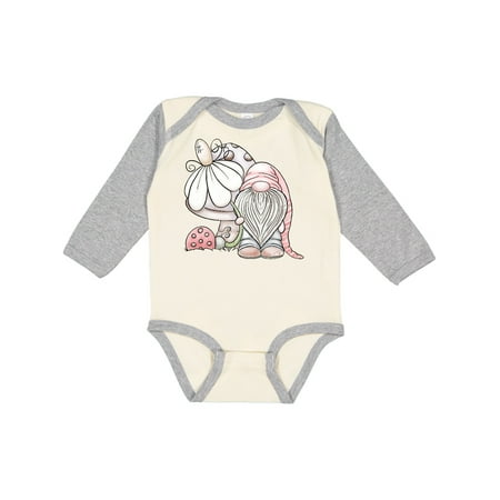 

Inktastic Daisy Mushroom Gnome Gift Baby Boy Long Sleeve Bodysuit