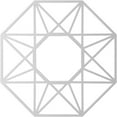 thumbnail image 4 of 28"OD x 10 7/8"ID x 3/4"P Guardian Architectural Grade PVC Pierced Ceiling Medallion, Nickel, 4 of 10