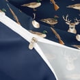 thumbnail image 3 of Castle Fairy Teens Classic Hunting Patchwork Twin Duvet Cover,Mallard Deer Twin Bedding,Navy Brown Cream,Navy Blue Reversible,2pcs,No Comforter,1 Duvet Cover and 1 Pillowcase, 3 of 5