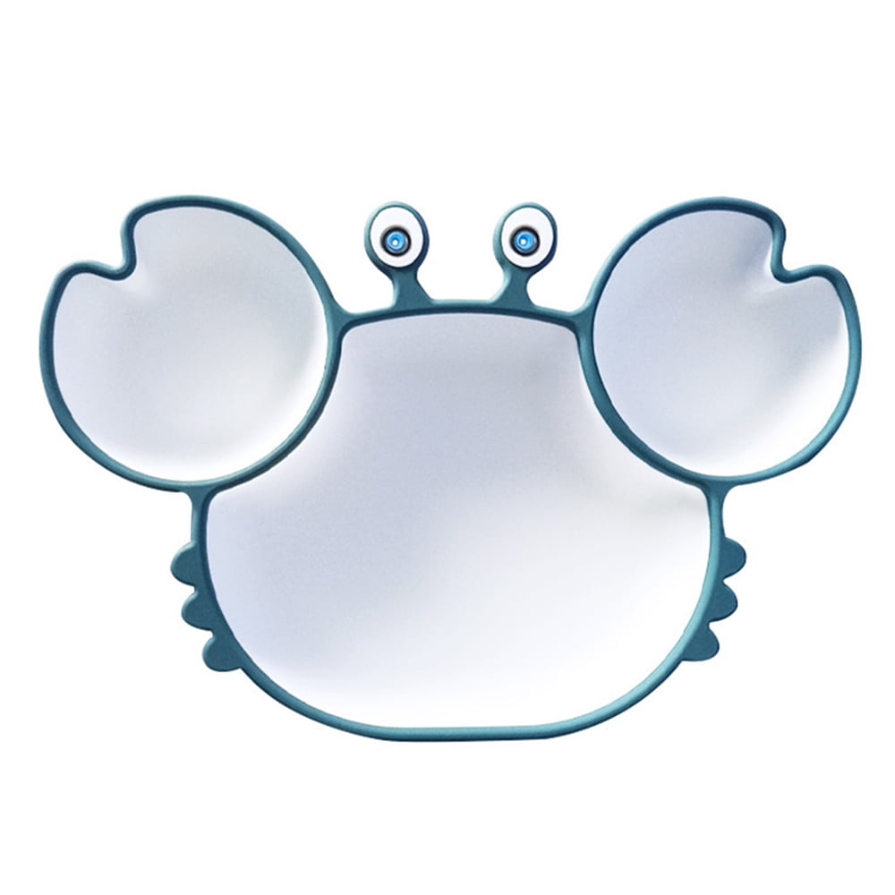 Assiette à Succion pour Tout-Petits - Assiette Divisée pour Bébé et Tout-Petit - Bleu