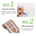 thumbnail image 4 of Borde de papel tapiz autoadhesivo con patrón de crisantemo marrón y blanco, resistente al agua, bordes de piso de PVC, decoración de azulejos de pared, 4 of 7