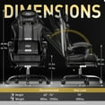 thumbnail image 3 of HLDIRECT Ergonomic Gaming Chair with Footrest & Headrest, Adjustable Height Office Chair, 3 of 7