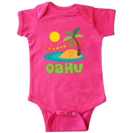 

Inktastic I Love Oahu Gift Baby Boy or Baby Girl Bodysuit