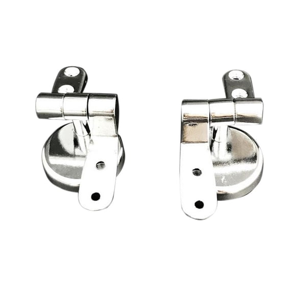 Universal Replacement Toilet Seat Hinges with Fittings Screws Set - Hinges Mountings Set Perfect for MDF Toilet Seat, Wooden Toilet Seat