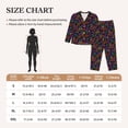 thumbnail image 4 of Hirioo Colorful Pumpkin Faces for Women's Pajama Sets 2 Piece Pjs Women's Long-Sleeved Pajama Set Button Down Sleepwear,S-XXL-Large, 4 of 7