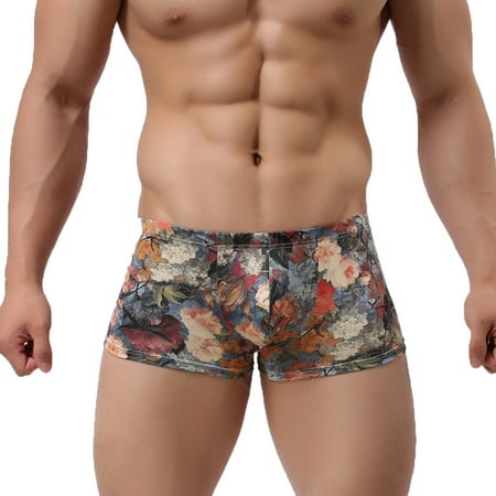 

DNDKILG Soft Comfort Pouch Underwear for Men Breathable Male Trunks Stretch Briefs Blue 2XL