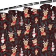 thumbnail image 3 of Dark Christmas Animal Pattern Shower Curtain 72"x72" ,Bathroom Decorative Shower Curtains Set with 12 Hooks,Modern Waterproof Washable Shower Curtain, 3 of 6