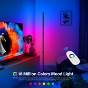 PROKTH 52 inch Corner Floor Lamp, RGB LED Color Changing Floor Lamp with Remote Control for Modern Home Decor