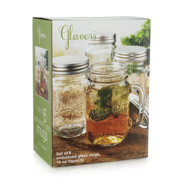 Mason Jar Mug 16 oz -  - Glass Etching Supplies