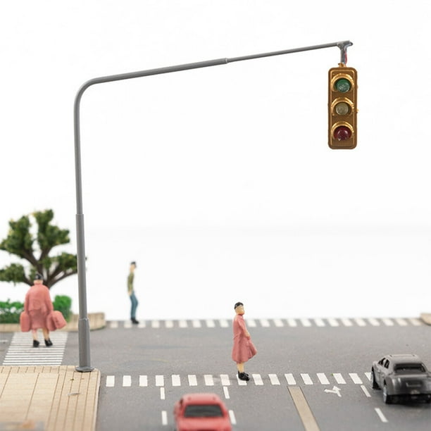 Feu De Signalisation Pour Enfants – Modèle Réaliste Avec Lumières LED Et Barrières