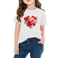 thumbnail image 5 of Piuwrlz Girl Graphic Shirts Tops Girls Short T-Shirts Sleeve Cotton Pullover White Size 9 Years, 5 of 10