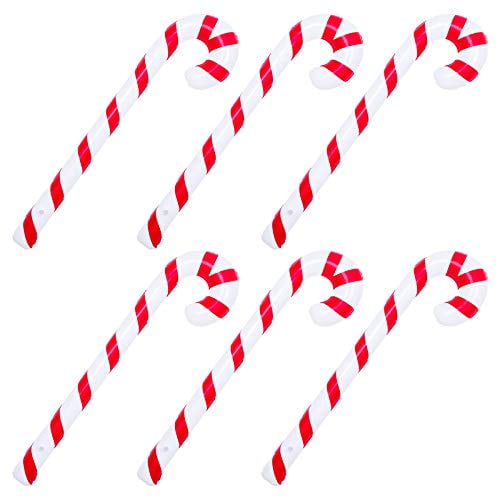 URATOT 8 Pieces Inflatable Candy Cane Stick Inflatable Candy Balloon Christmas Candy Cane for Christmas Fancy Decoration