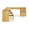 thumbnail image 5 of Riverbay Furniture Transitional Wood L Shaped Desk in Maple Brown, 5 of 8