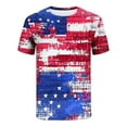 thumbnail image 5 of UVEASISHA 4th of July Tshirts for Men USA Flag Print Graphic Tee Short Sleeve Casual Beach Holiday T-Shirts Red XXXXXL, 5 of 5