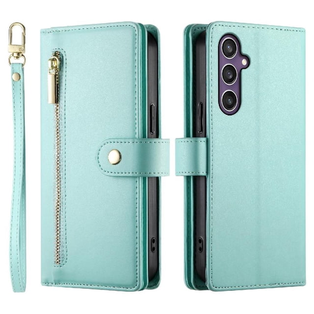 GANGXUN Étui en Cuir à Rabat pour Samsung Galaxy S24 Plus - Sangles Longues et Courtes, design wallet