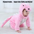 thumbnail image 3 of Baby Pink Dinosaur Costumes Unisex Toddler Onesie Halloween Dress Up Romper 2-6 Months, 3 of 7