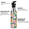 thumbnail image 3 of Yayeee 20oz Insulated Water Bottle Double Wall Stainless Steel with Flip Straw Lid, Floral Blooms, 3 of 7
