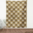 thumbnail image 3 of Ambesonne Oriental Fabric by the Yard Upholstery, Damask and Swirls, 2 Yards, Sand Brown Umber White, 3 of 4