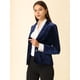 thumbnail image 4 of Chaqueta de terciopelo Allegra K Azul oscuro XS Para Mujer, 4 of 6