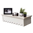 thumbnail image 3 of SOFE Rustic Wood Shelves for Wall White - Shelf for Bedroom Bathroom Kitchen Small - Wall Bookshelf Storage Organizer - Plant Collectibles Display Shelving Wall Mounted- Scalloped Shelves, 3 of 9