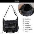 thumbnail image 5 of Sunyuer Women Vintage Washed Denim Messenger Bag, Large Capacity Casual Crossbody Shoulder Bag, Adjustable Strap Multi Pocket Fashion Denim Satchel Purse for Travel Daily Commute, 5 of 8