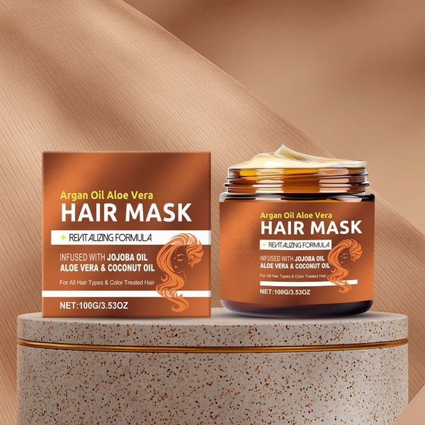 Fiudx Mascarilla Hidratante, Acondicionador Revitalizante para Cabello, Crema Reparadora de Textura Suave, Nutriente Hidratante para Cuero Cabelludo, Tratamiento Protector Del Color, Recuperación Del