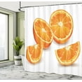 thumbnail image 5 of Ambesonne Nature Shower Curtain, Citrus Orange Tangerine Art, 69"Wx84"L, Marigold and White, 5 of 5