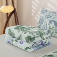 thumbnail image 5 of jejeloiu Calm Paisley Zipper Twin Comforter Sets with Fitted Sheet and 2 Pillowcases,Botanical Print Zipper Bedding Set For Adults,Mint Purple,Light Gray Reversible,4 Pieces, 5 of 7