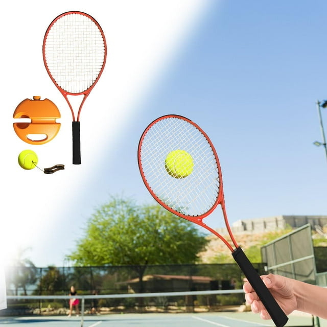 Colaxi Solo Tennis Ball Self Practice Adult with String Tool Tennis Training Device for Park Garden Outdoor Exercise Red