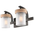 thumbnail image 2 of Beaumont Lane 2 Light Sandblasted Vanity Light in Gunmetal Bronze, 2 of 5