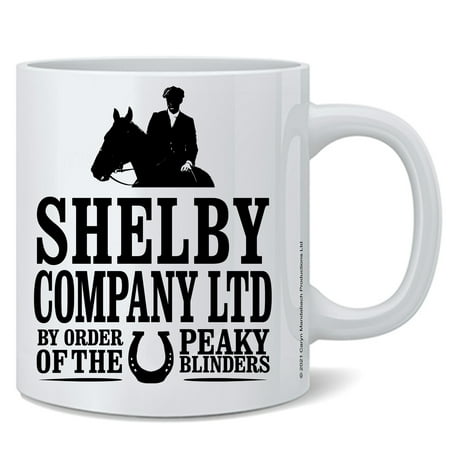

Peaky Blinders Mug Shelby Company Limited Logo Tommy Riding Horse Hat By Order of the Peaky Blinders Merchandise Glass Accessories Merch TV Series Ceramic Coffee Mug Tea Cup Fun Novelty Gift 12 oz